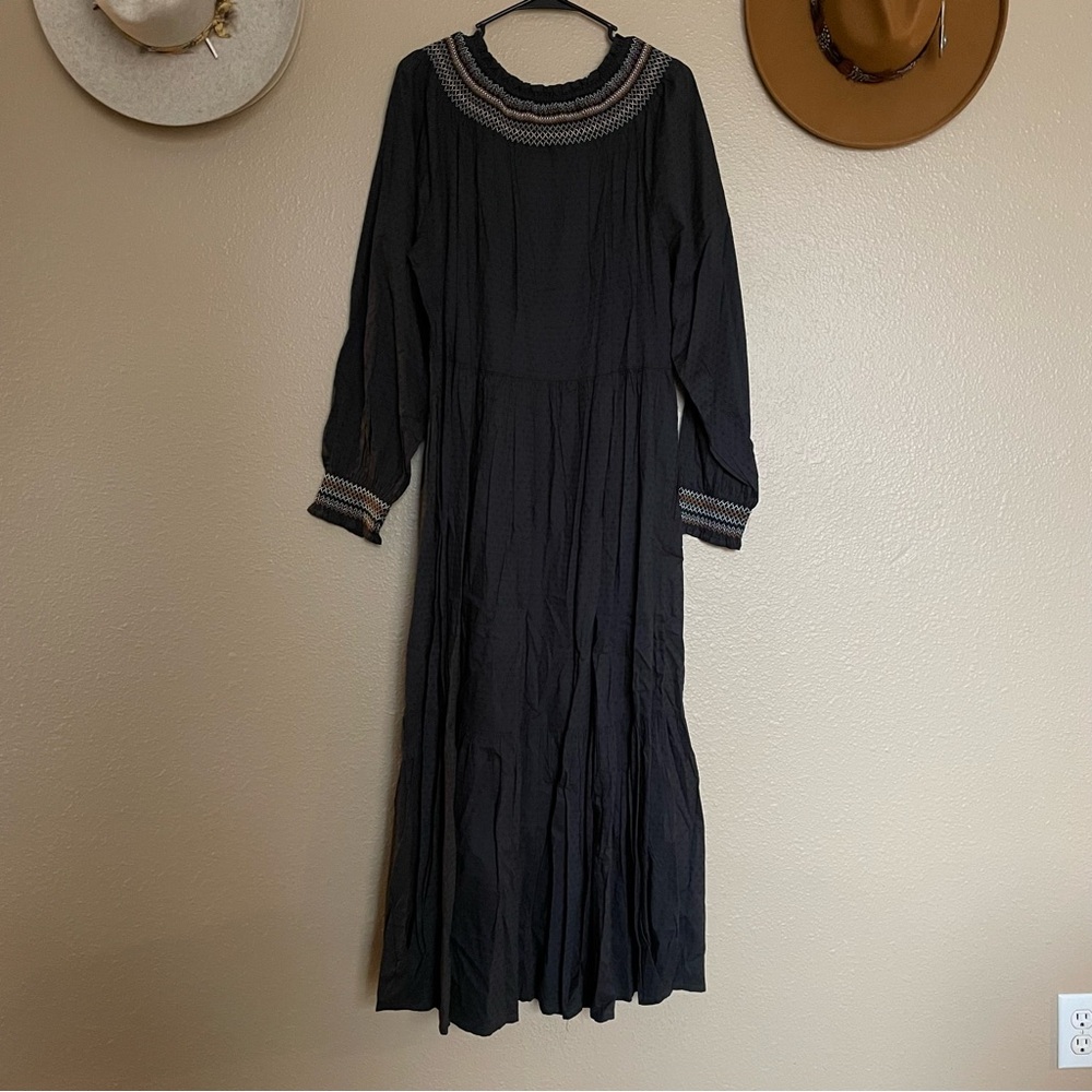 NWT! Universal Thread - Women’s Black Boho Western Dress Long Sleeve - Picture 7 of 14